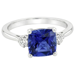 Natural Sapphire Ring 2.75ct - White Gold 14K