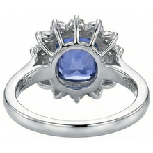 Cushion Tanzanite 4.30 Carat Natural Earth Mined DIAMOND ( NOT LAB GROWN )s Halo Ring White Gold 14K