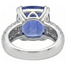 Cushion Tanzanite And Round Natural Earth Mined DIAMOND ( NOT LAB GROWN )s 7.50 Carat Fancy Ring New