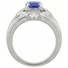 Cushion Tanzanite Natural Earth Mined DIAMOND ( NOT LAB GROWN )s 5 Carats Ring White Gold 14K