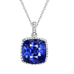 Handcrafted Royal Blue Sapphire Gemstone Pendant 4 ct