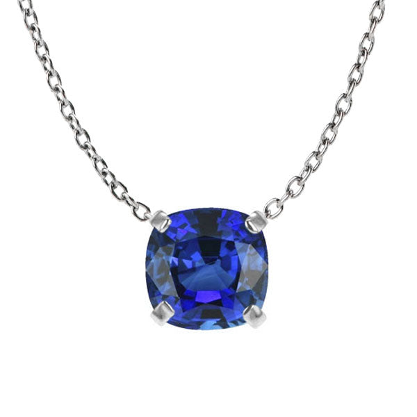 Premium Royal Blue Sapphire Gemstone Pendant 3.50 ct – main view