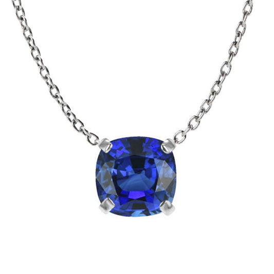 Premium Royal Blue Sapphire Gemstone Pendant 3.50 ct – main view
