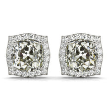 Authentic Diamond Drop Earrings 5 ct 14K White Gold – main view
