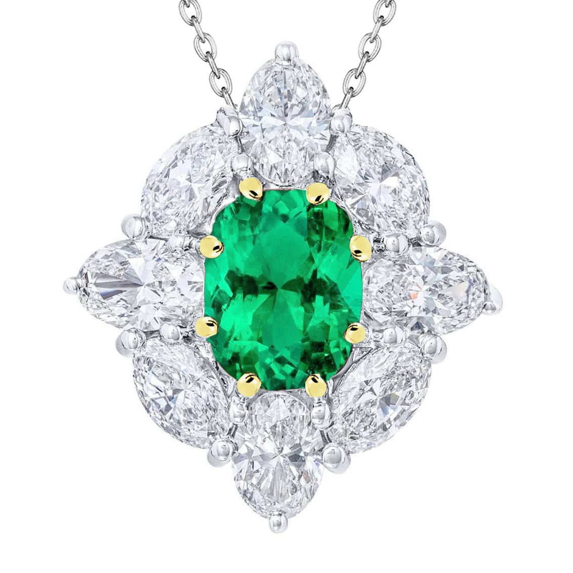 Sparkling Precious Stone Pendant 4 ct – main view