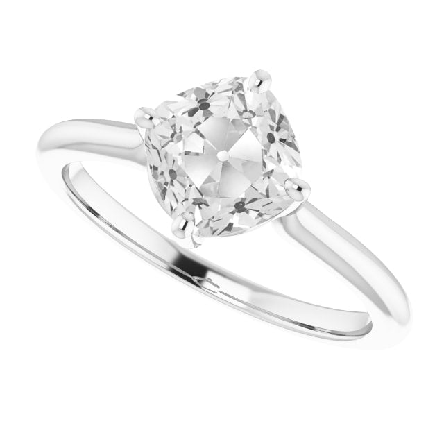 Solitaire Ring 14K White Gold with Diamond – main view