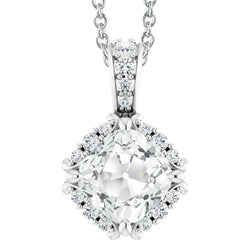 Diamond Pendant 6 ct F/VS1 – 14 Karat White Gold