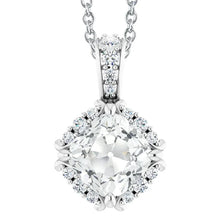 Cushion Cut Diamond ring in 14 Karat White Gold – main view