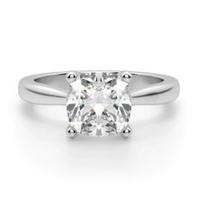Cushion Natural Earth Mined Diamond Solitaire Ring