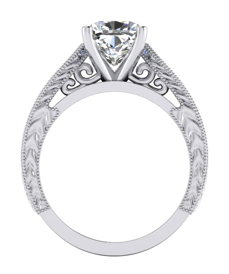 Cushion Engagement Ring White Gold Ladies Jewellery Genuine Diamond
