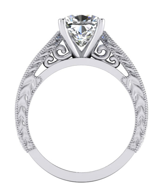 Cushion Engagement Ring White Gold Ladies Jewellery Genuine Diamond