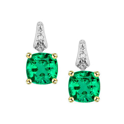 Radiant Emerald Gemstone Earring 2 ct – main view