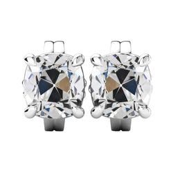 Genuine Cushion Brilliant Diamond Earrings – 6.50 ct in 14 Karat