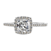 Cushion Brilliant Diamond ring in 14K White Gold – main view