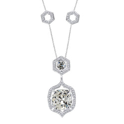Brilliant Diamond Cushion Cut Pendant 3 ct – 14 Karat White Gold