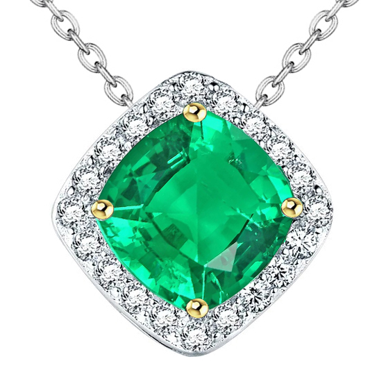 Handcrafted Precious Stone Pendant 5.50 ct – main view