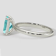 Cushion Tourmaline Paraiba Ring 3 Carats