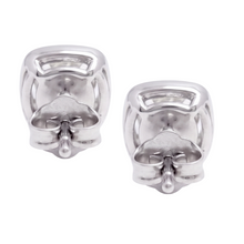 Cushion Cut Lab Grown Diamonds 1.50 Carat Stud Earring 14K White Gold