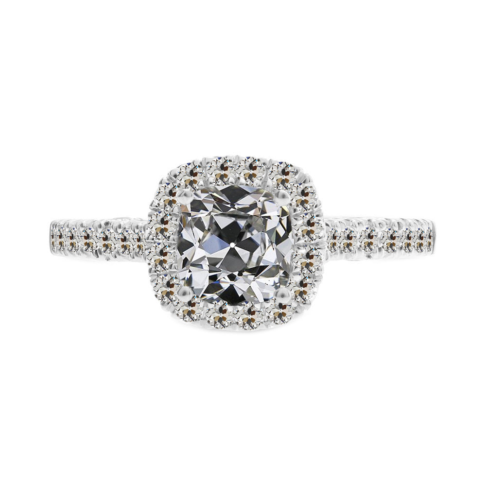 Handcrafted Halo Ring 3 ct – main view