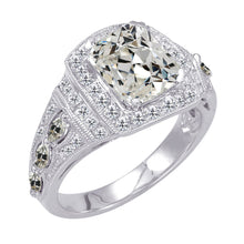 Brilliant Diamond Halo Ring 3-ct 14 Karat White Gold – main view
