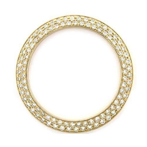 Custom 36 mm 3.25 Carats Double Row Real Diamond Bezel To Fit Rolex Datejust All Watch Model