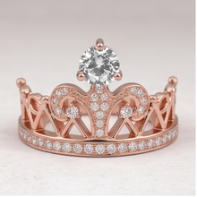 Custom Jewellery Crown Style Round Natural Earth Mined Diamond Ring