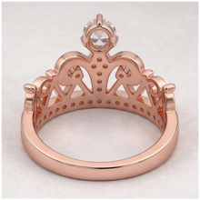 Custom Jewellery Crown Style Round Natural Earth Mined Diamond Ring