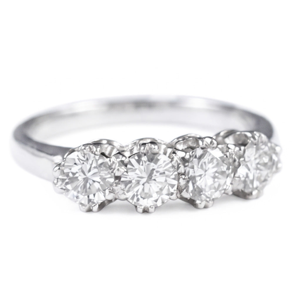 Custom Jewellery Old Miner Natural Earth Mined Diamond Anniversary Ring