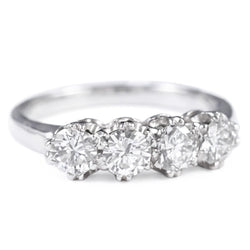 Custom Jewellery Old Miner Natural Earth Mined Diamond Anniversary Ring