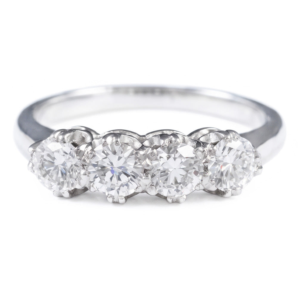 Custom Jewellery Old Miner Natural Earth Mined Diamond Anniversary Ring