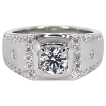 Custom Jewellery White Gold Anniversary Ring Round Genuine Natural Earth Mined Diamond