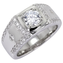 Custom Jewellery White Gold Anniversary Ring Round Genuine Natural Earth Mined Diamond