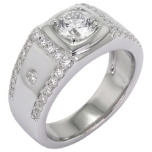 Custom Jewellery White Gold Anniversary Ring Round Genuine Natural Earth Mined Diamond
