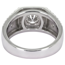 Custom Jewellery White Gold Anniversary Ring Round Genuine Natural Earth Mined Diamond