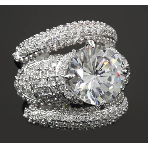 Custom Jewelry Real Diamond Womens Ring Pave Setting