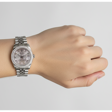 Custom Natural Earth Mined Diamond Bezel Midsize Rolex Datejust Watch Ss 5 Carat