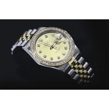 Custom Diamond Dial Bezel 2 Carats Rolex