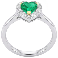 Earth-Mined Colombian Emerald Colored Stone Ring – angle view