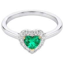 Refined Colombian Emerald Colored Stone Ring 0.50 ct – side view