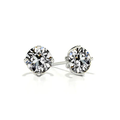 Old Mine Cut Diamond ring in 14K White Gold – main view