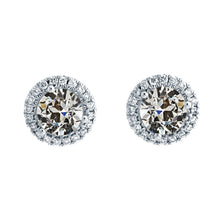 Authentic Fine Diamond Stud Earrings 1.50 ct 14K White Gold – main view