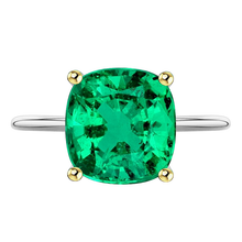 Earth-Mined Emerald Colored Stone Ring – main view