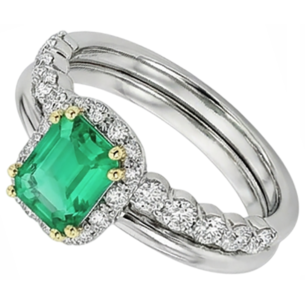 Luxurious Precious Stone Ring 2 ct – front view