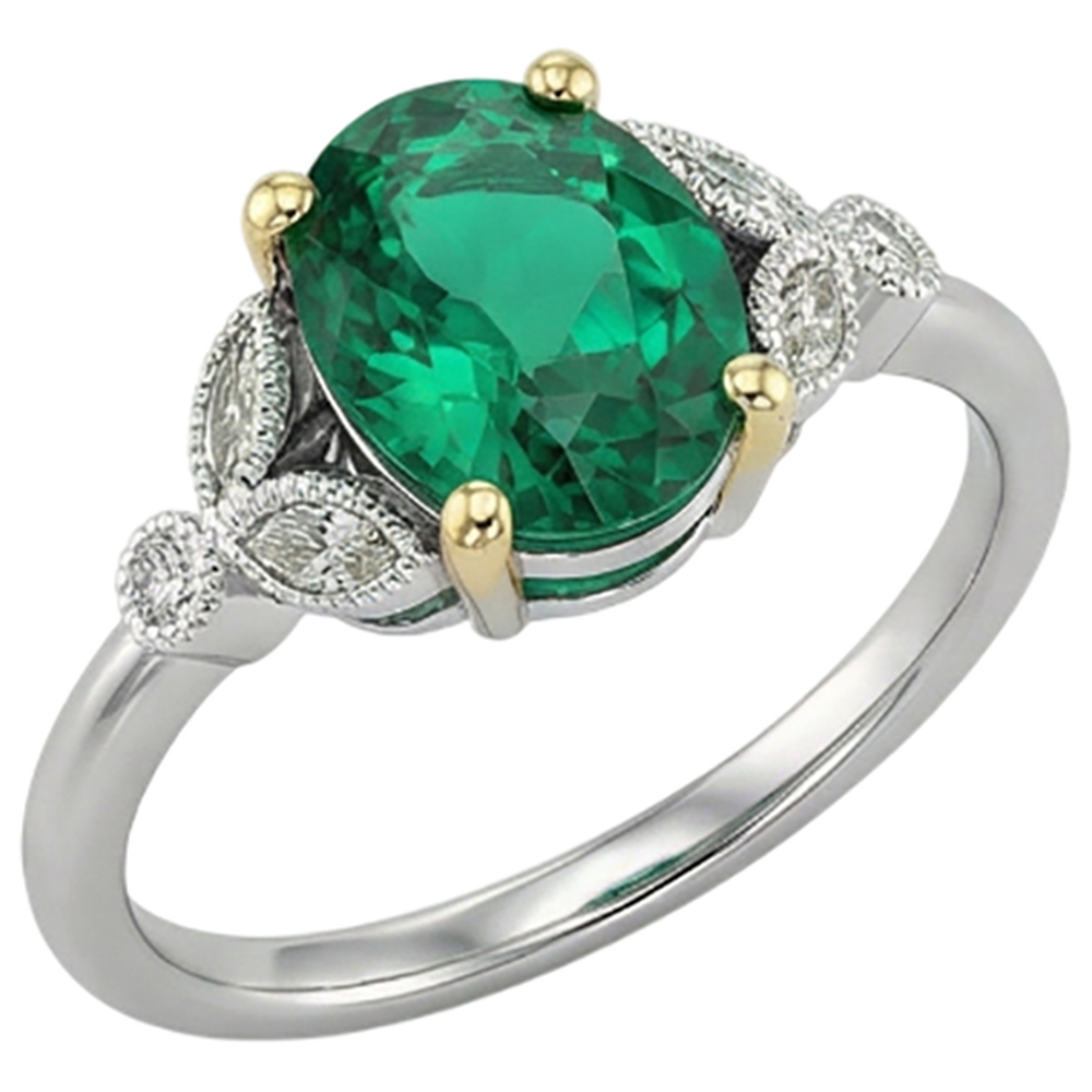 Premium Precious Stone Ring 2 ct – side view