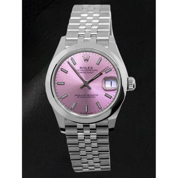 Date-just 31mm Rolex 278240 Pink Luminous Stainless Steel Watch