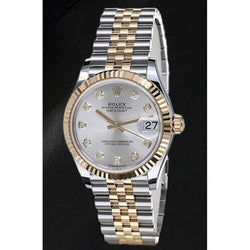 Date-just 31mm Rolex 278273 Silver Natural Earth Mined Diamond Dial Women's Watch