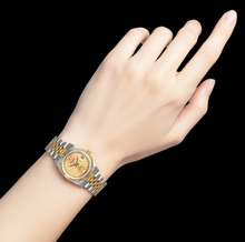 Date-just 31mm Champagne Natural Earth Mined Diamond Rolex Watch