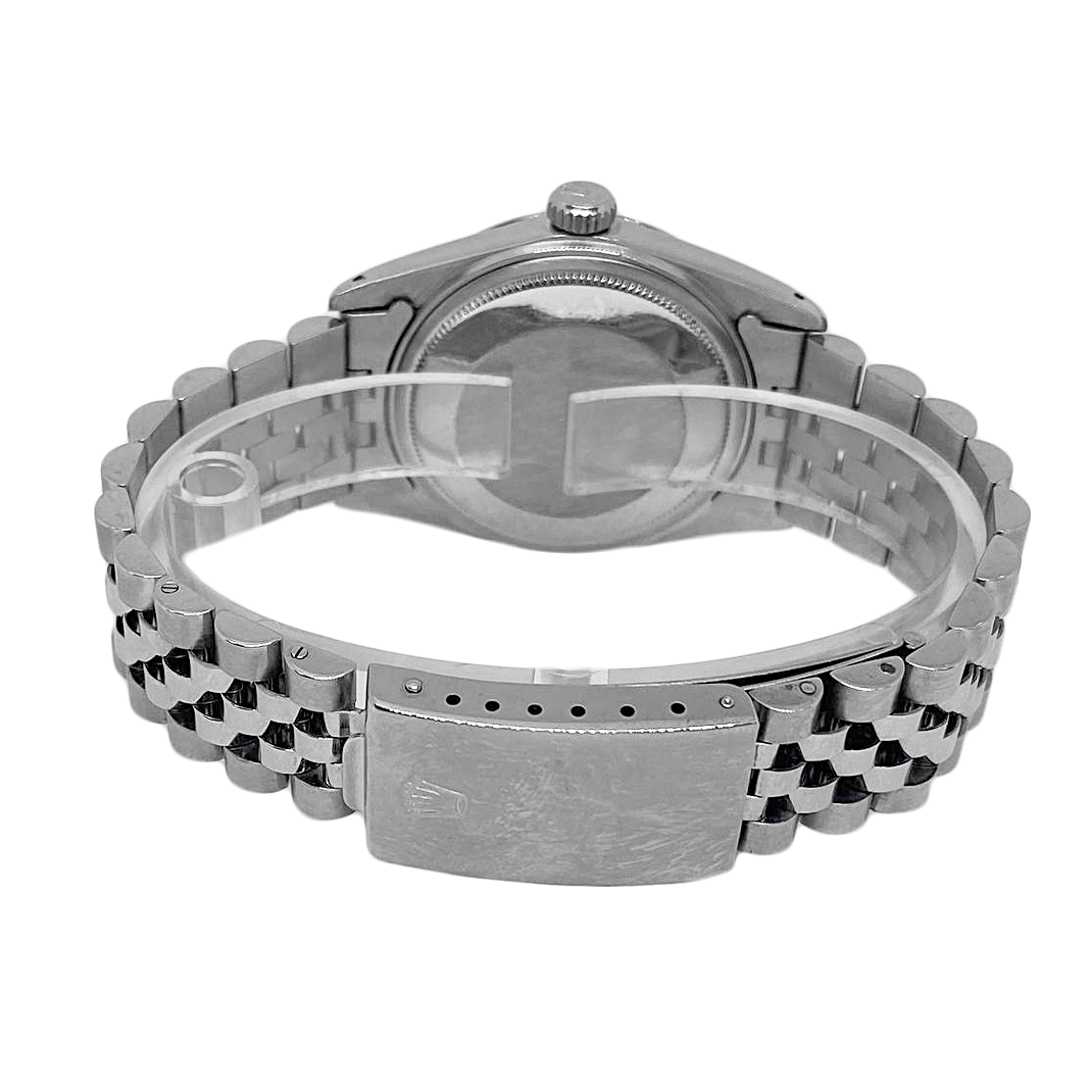 Date Just Rolex Mens Watch Blue Stick Dial Ss Datejust QUICK SET