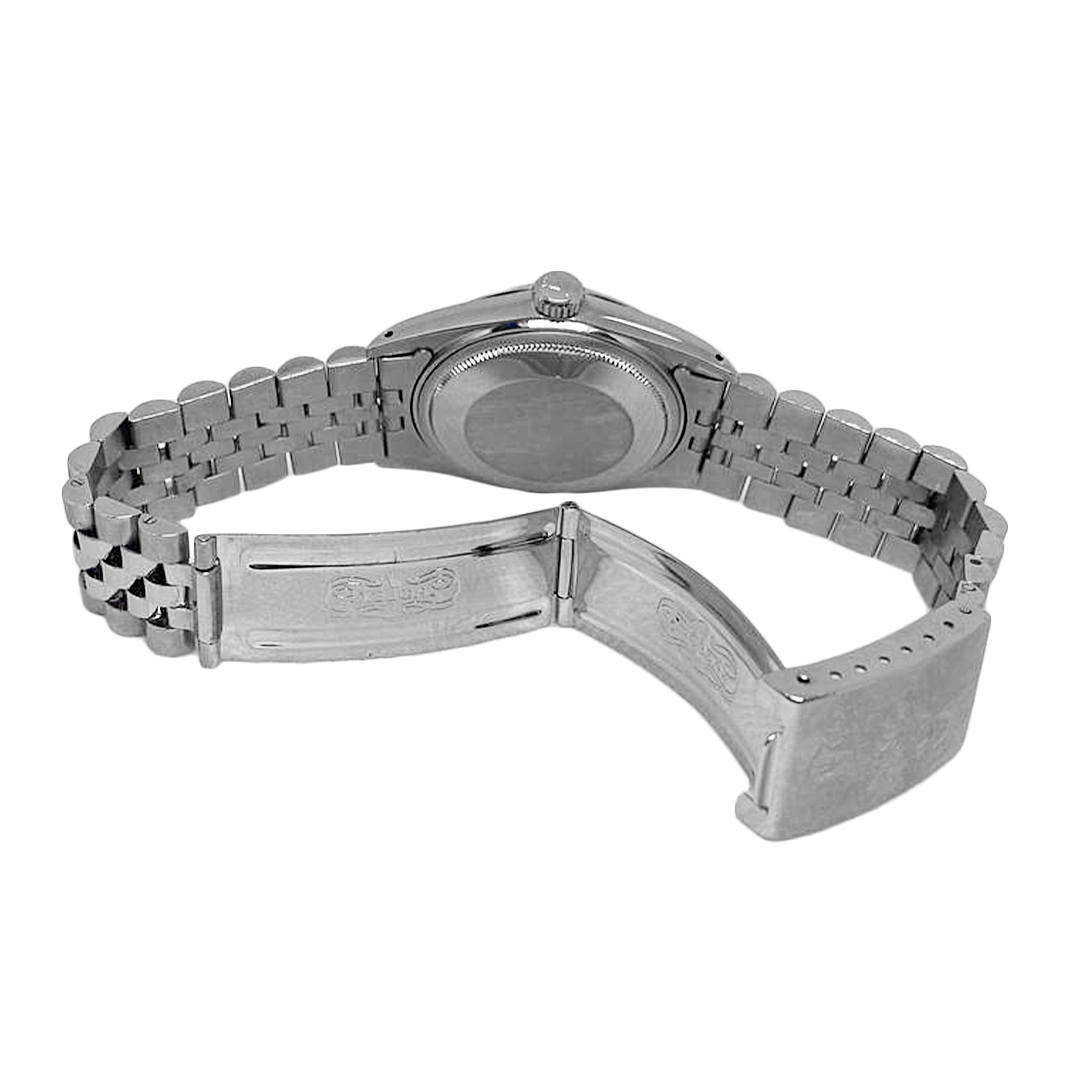 Date Just Rolex Mens Watch Blue Stick Dial Ss Datejust QUICK SET