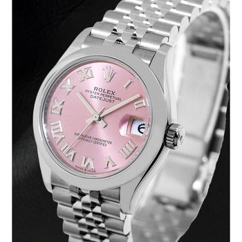 Datejust 31mm Rolex Pink Roman Stainless Steel Ladies Watch